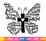 Jesus Christian Butterfly SVG
