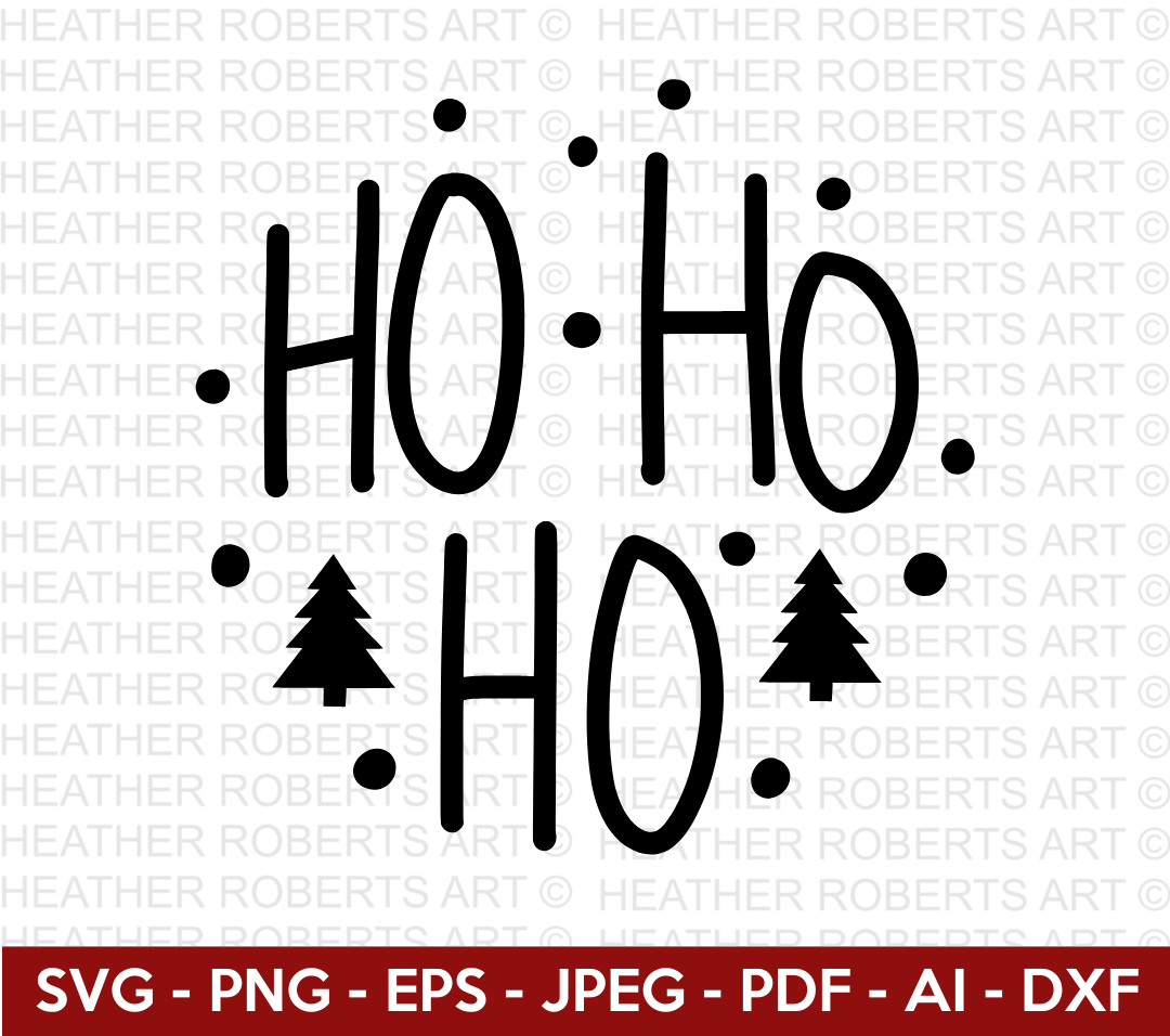 Buy Ho Ho Ho Christmas Tree Svg Png online in USA