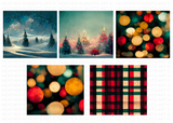 20 Oz Christmas Skinny Tumbler Sublimation Wraps Bundle - Volume 5