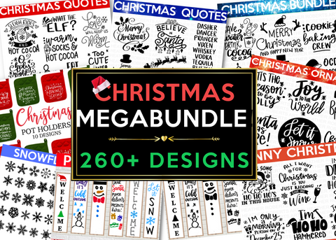 CHRISTMAS MEGA BUNDLE, 260+ Designs