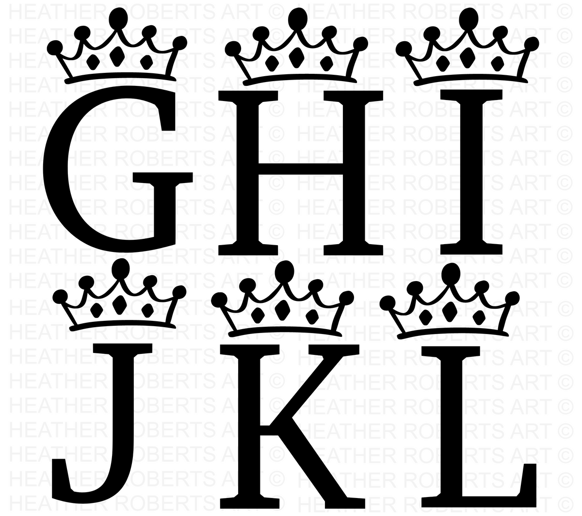 Princess Alphabet and Numbers SVG Bundle – Heather Roberts Art
