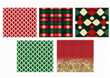 20 Oz Christmas Skinny Tumbler Sublimation Wraps Bundle - Volume 5