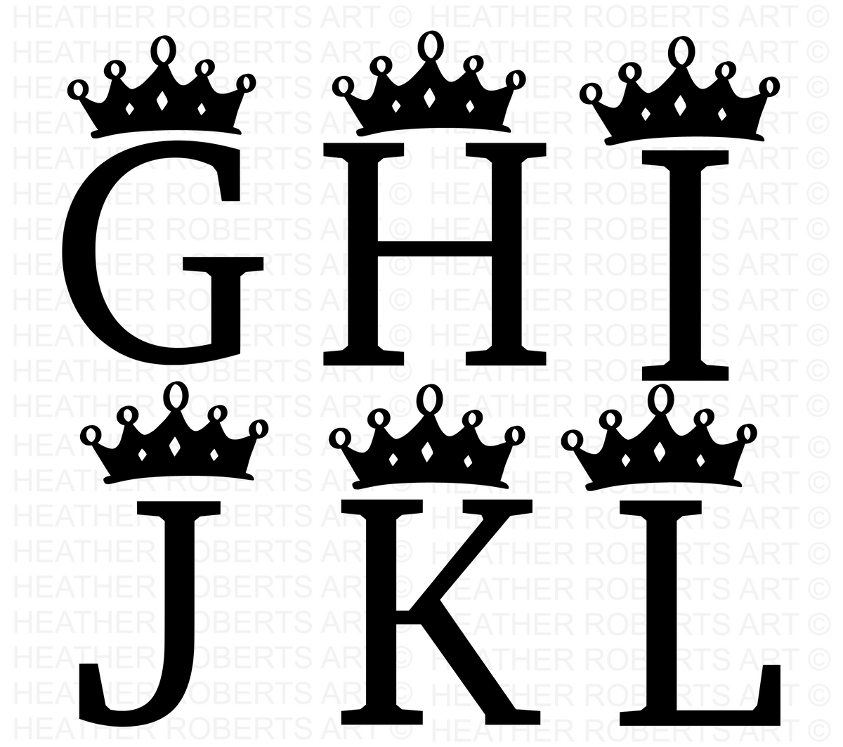 Princess Alphabet and Numbers SVG Bundle – Heather Roberts Art