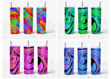 20 Oz Skinny Tumbler Sublimation Wraps Bundle, Volume 3 - Marbling Designs PNG Bundle