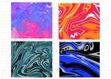 20 Oz Skinny Tumbler Sublimation Wraps Bundle, Volume 2 - Marbling Designs PNG Bundle