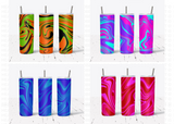 20 Oz Skinny Tumbler Sublimation Wraps Bundle, Volume 3 - Marbling Designs PNG Bundle