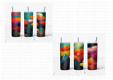 20 Oz Floral Skinny Tumbler Sublimation Wraps Bundle, Volume 4, Floral Designs PNG Bundle