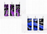 20 Oz Skinny Tumbler Sublimation Wraps Bundle, Volume 2 - Marbling Designs PNG Bundle