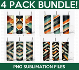 20 Oz Abstract Skinny Sublimation Tumbler Wraps Bundle