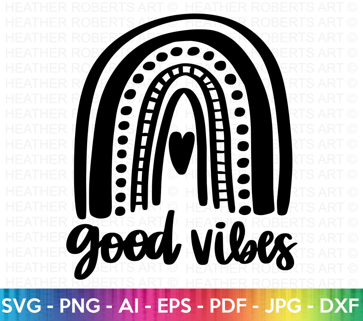 Good Vibes SVG Rainbow SVG Motivational Svg Positive Svg file for Cricut Good  Vibes Only svg cutting
