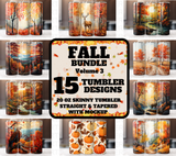 Fall 20 Oz Tumbler Sublimation Wraps Bundle - Volume 3