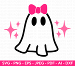 Ghost with Bow SVG