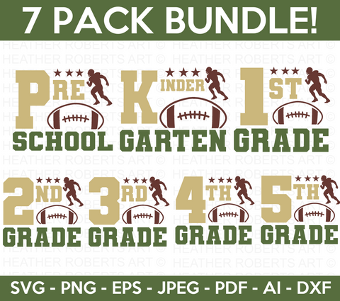 Football Back to School SVG Bundle