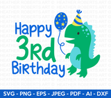 Happy 3rd Birthday Svg