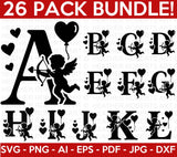 Valentine Monogram SVG Bundle
