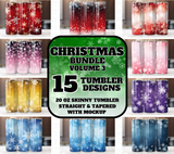 Christmas 20 Oz Tumbler Wrap Bundle - Volume 3