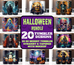 20 Oz Halloween Tumbler Sublimation Wraps Bundle