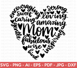 Mom Heart SVG