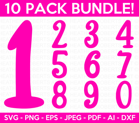 Numbers Svg Bundle