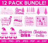 Pink Christmas SVG Bundle