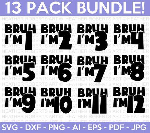 Bruh Birthday SVG Bundle