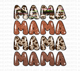 Cowhide Mama Sublimation PNG