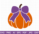 Pumpkin with Bow SVG