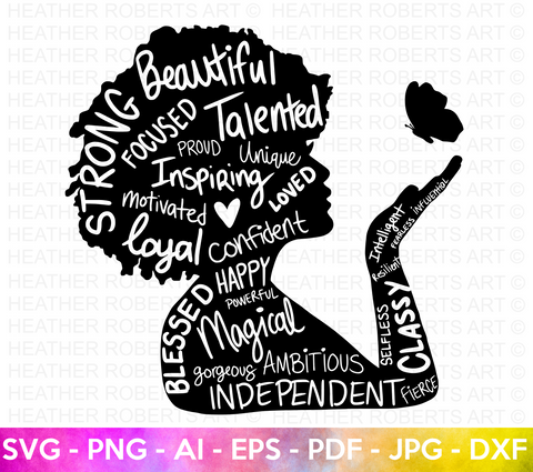 Black Woman Attributes SVG