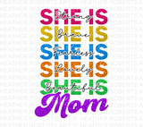 She is Mom Sublimation PNG