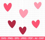 Colored Hearts SVG