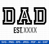 Dad Est Svg