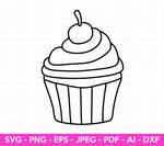 Cupcake Outline SVG