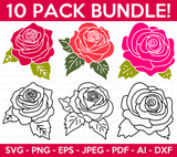 Rose Flower SVG Bundle