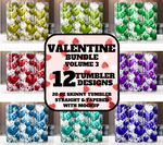 Valentine's Day 20 Oz Tumbler Wrap Bundle - Volume 3