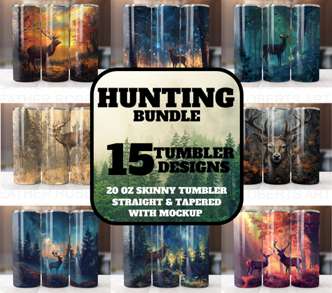 Hunting 20 Oz Tumbler Wrap Bundle