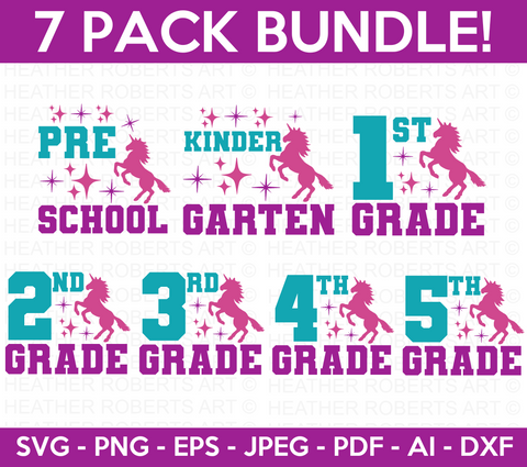 Back to School Unicorn SVG Bundle