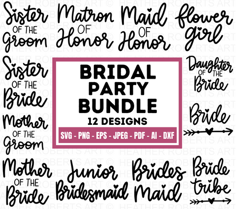 Bridal Party Svg Bundle