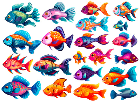 Fish Mega Clipart Set