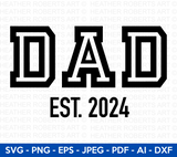 Dad Est 2024 SVG