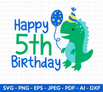 Happy 5th Birthday Svg