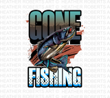 Gone Fishing Sublimation PNG