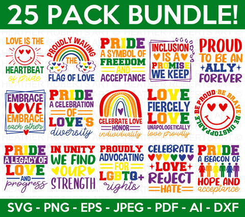LGBTQ+ SVG Bundle, Gay Pride SVG Bundle