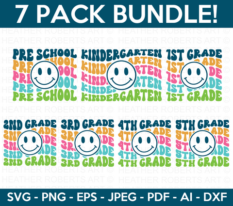 Retro Back to School SVG Bundle