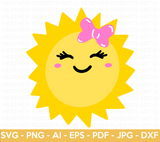 Cute Sun Clipart SVG