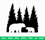 Bear in the Forest SVG