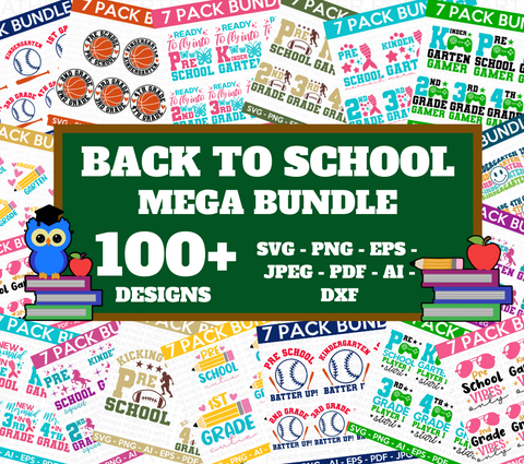 Back To School MEGA BUNDLE, 100+ Designs
