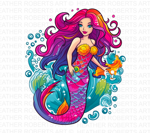 Mermaid Sublimation Clipart