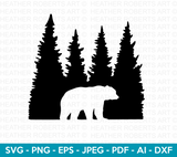 Bear in the Forest SVG