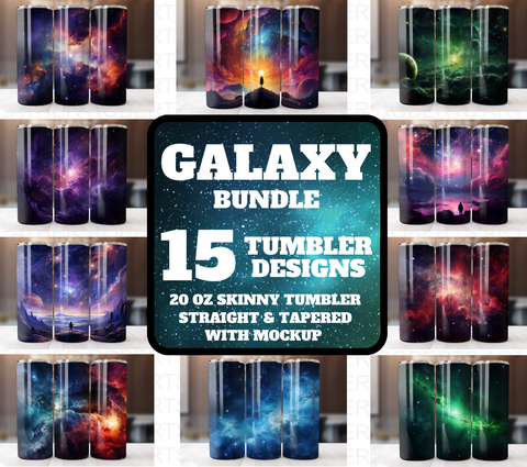 Galaxy 20 Oz Tumbler Wrap Bundle