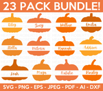 Pumpkin Split Monogram SVG Bundle